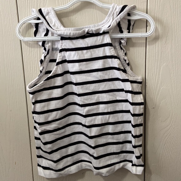 Gymboree Daisy Park White & Black Striped Tank Top - Picture 4 of 6